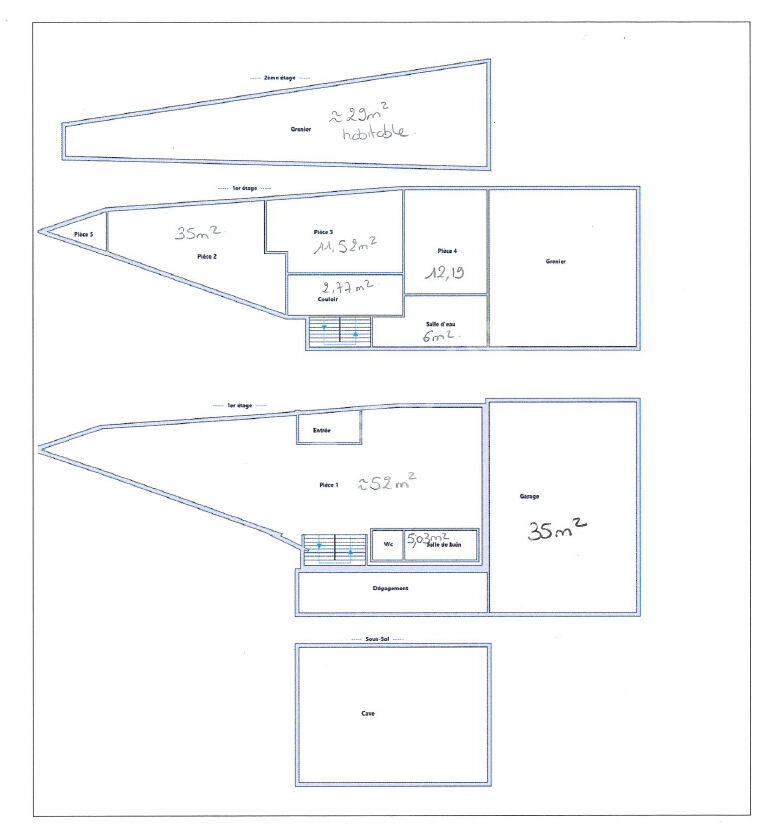 A vendre Immeuble de 118 m² habitable dans le bourg de sérent