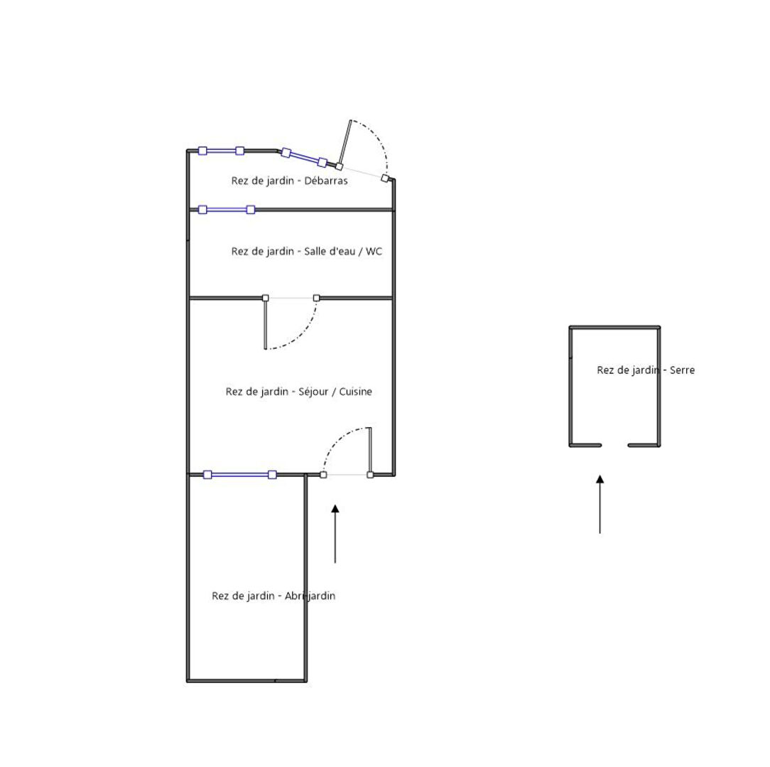 Franconville, proximité du Plessis Bouchard, maison de plain pied de 55 m² + un studio de 16.34m²