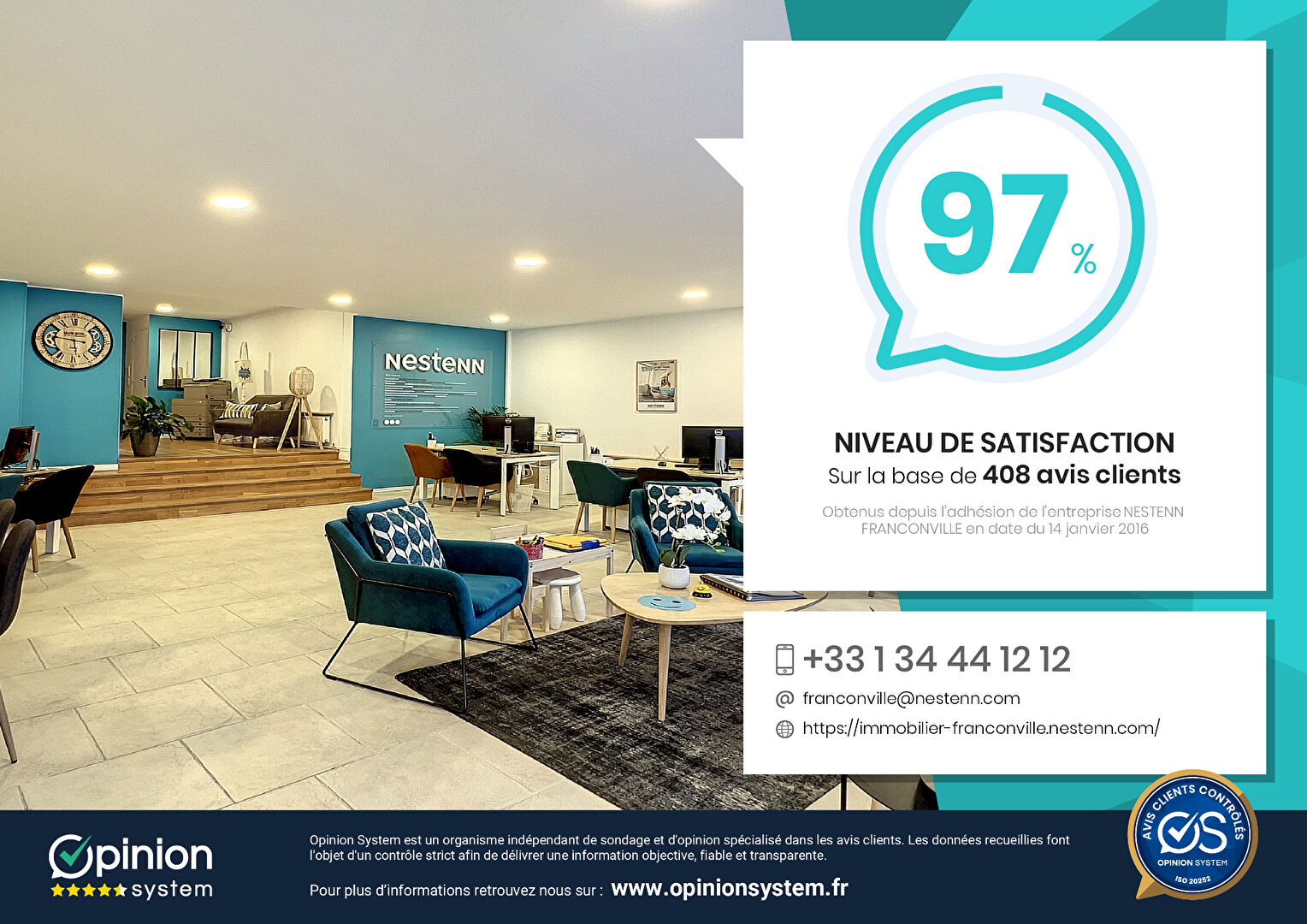 Franconville, proximité du Plessis Bouchard, maison de plain pied de 55 m² + un studio de 16.34m²