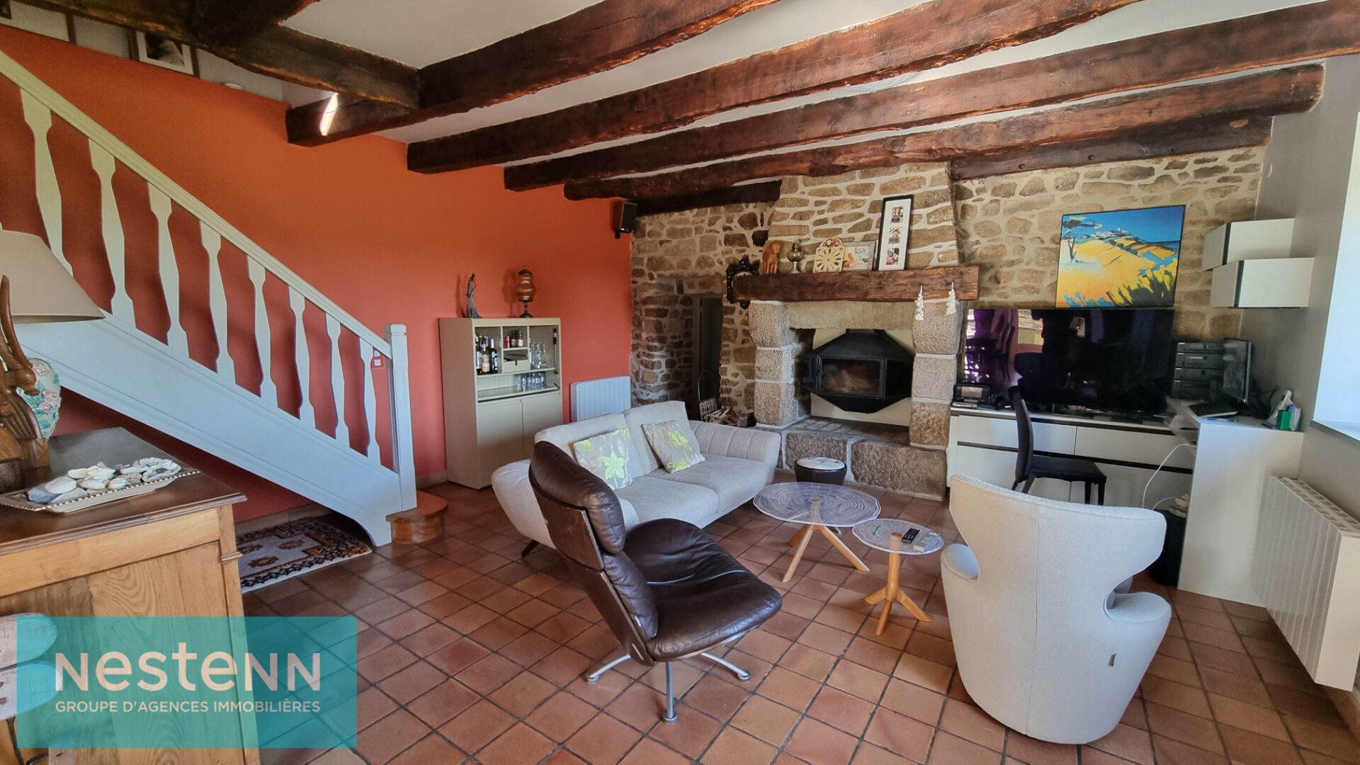 Maison-longère campagne de PlAINTEL, côté SAINT JULIEN, 4 chambres possibilité d'une 5 éme, 36 m² de terrain, superbe environnement !