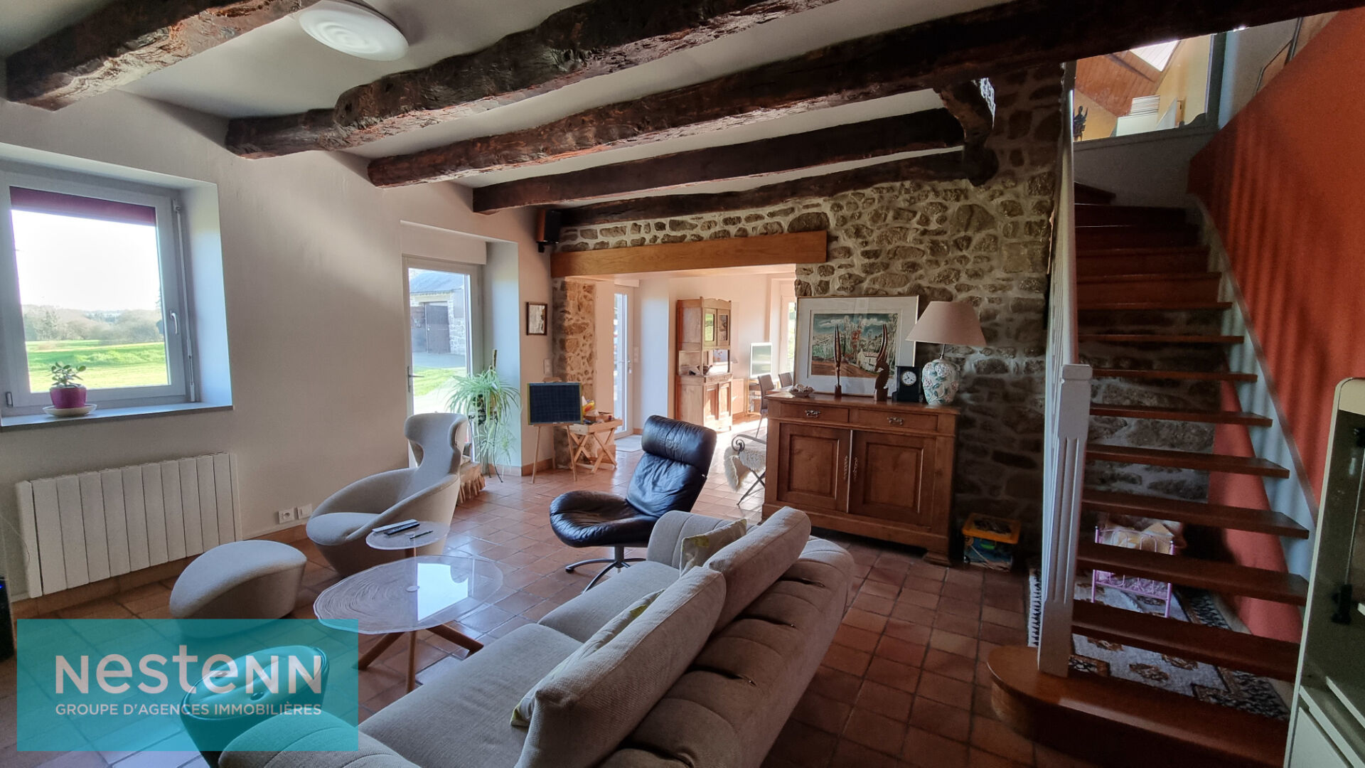 Maison-longère campagne de PlAINTEL, côté SAINT JULIEN, 4 chambres possibilité d'une 5 éme, 36 m² de terrain, superbe environnement !