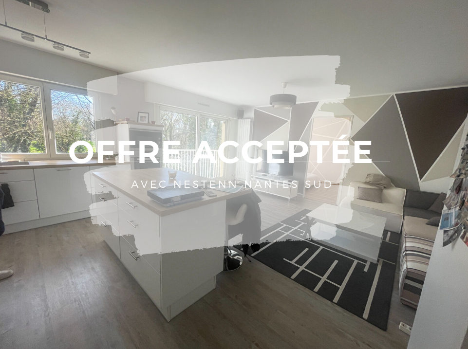 SOUS OFFRE - Appartement Nantes sud t2 48 m2 lumineux garage bord de sèvre balcon