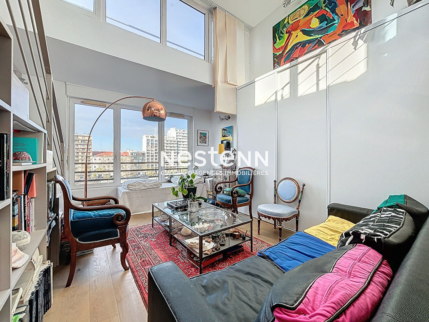 ISSY LES MOULINEAUX - ILE SAINT GERMAIN - Vente Appartement 5 pièces traversant au dernier étage avec balcons