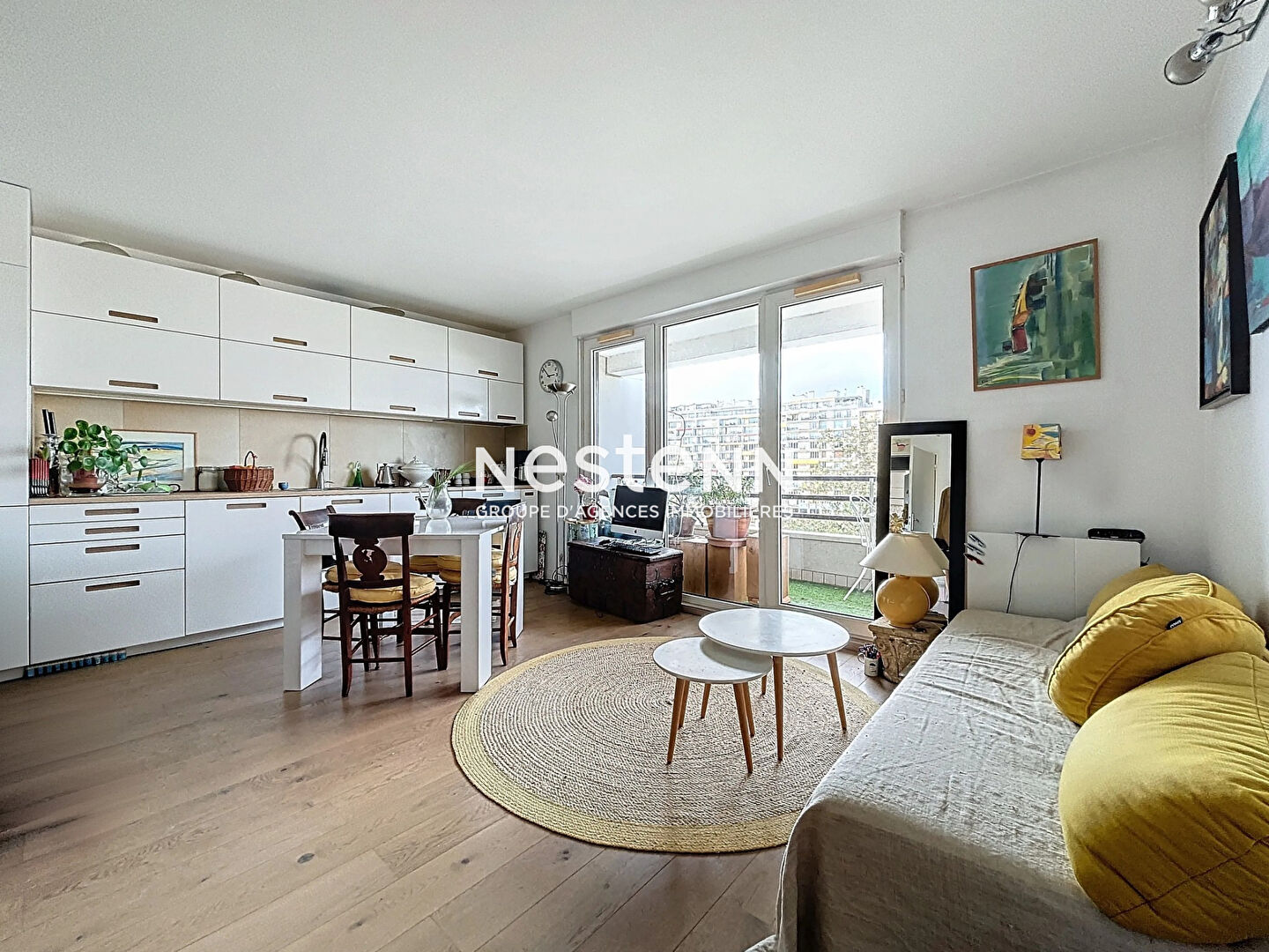 ISSY LES MOULINEAUX - ILE SAINT GERMAIN - Vente Appartement 5 pièces traversant au dernier étage avec balcons