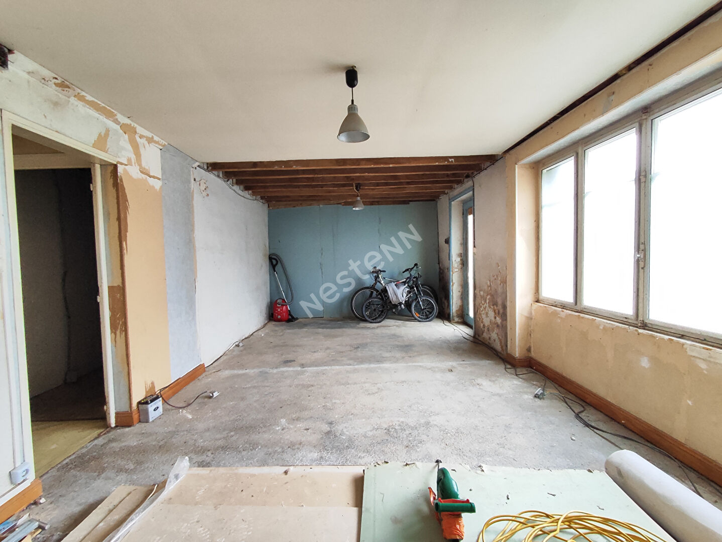 Maison à rénover 3 chambres avec jardin et garage - entre Locminé / Josselin - voie rapide à 1 minute