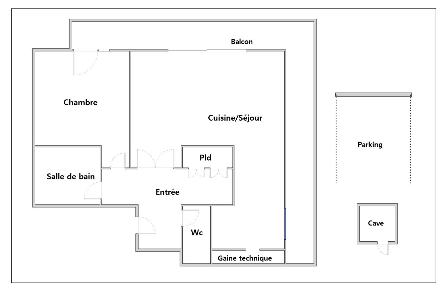 Appartement Nancy 2 pièce(s) 48.38 m2 - Balcon, parking et cave