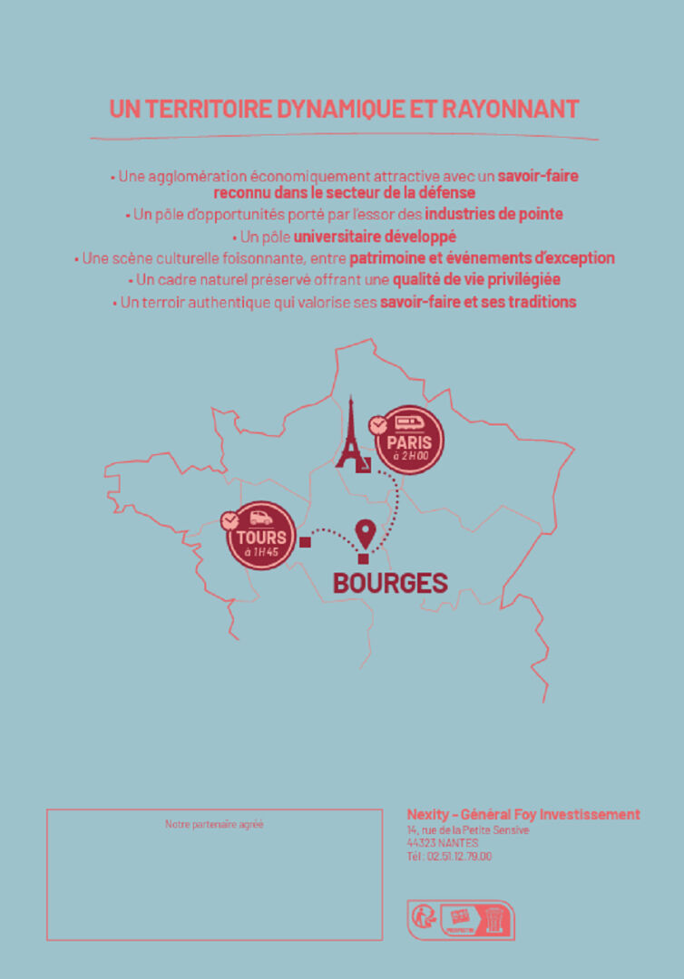 Appartement STUDIO Bourges 1 pièce - 29.37 m2 avec balcon.