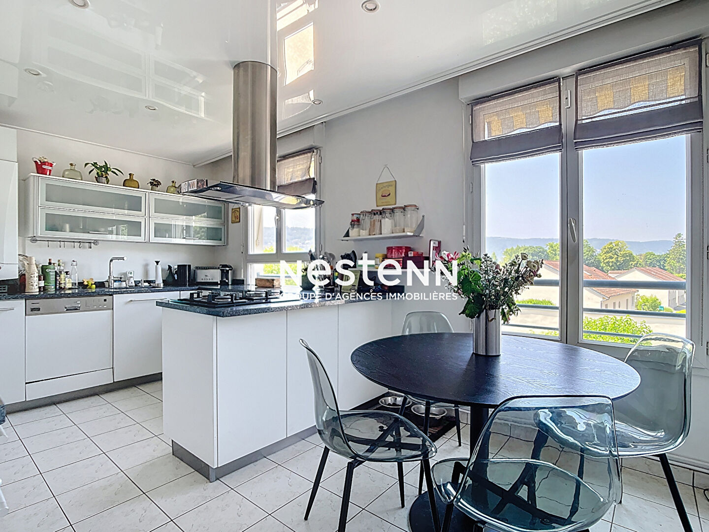 APPARTEMENT DUPLEX FONTAINES SUR SAONE 107 M² GARAGE DOUBLE TERRASSE VUE SAONE DERNIER ÉTAGE