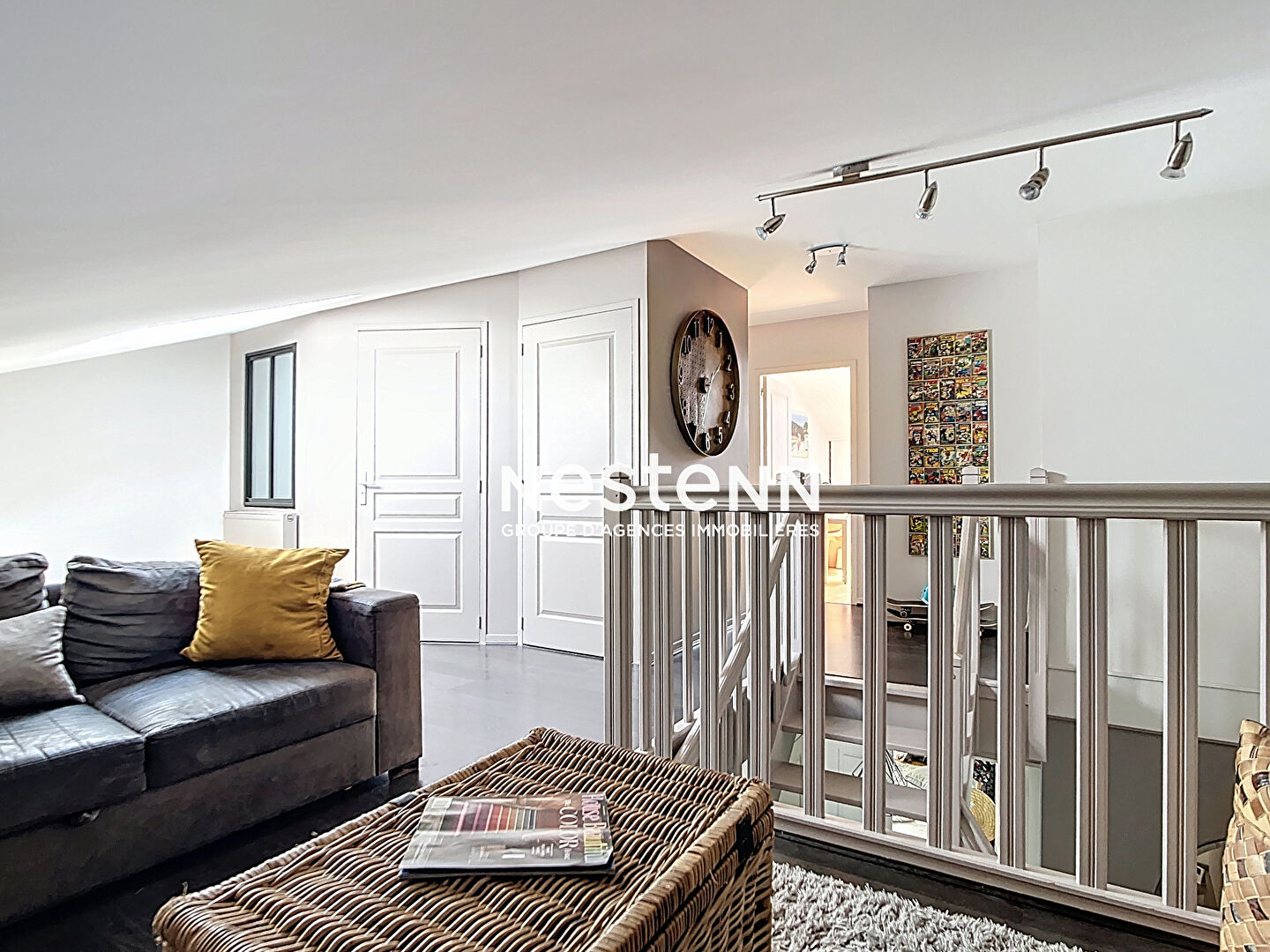 APPARTEMENT DUPLEX FONTAINES SUR SAONE 107 M² GARAGE DOUBLE TERRASSE VUE SAONE DERNIER ÉTAGE