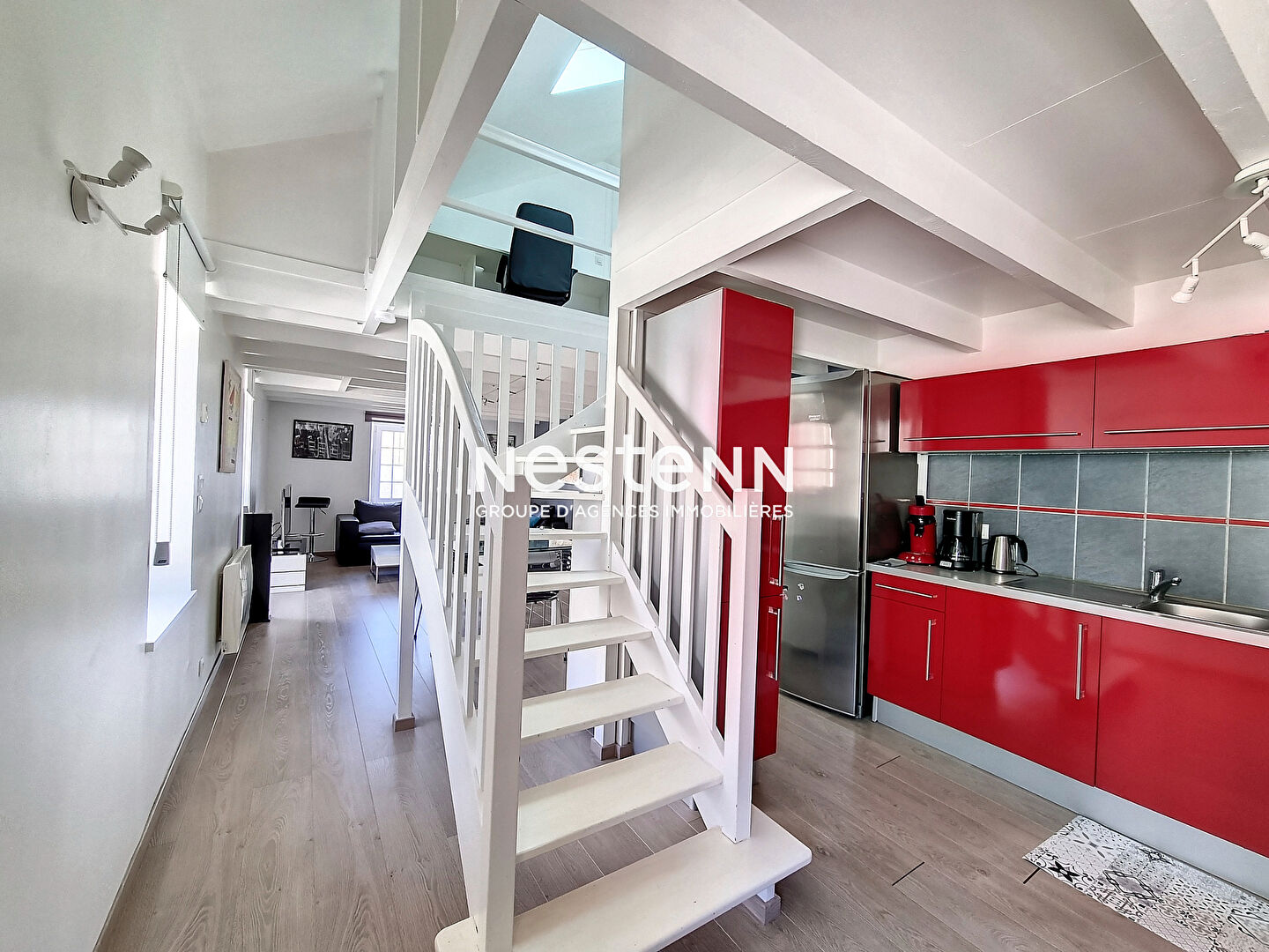 LANDERNEAU - Appartement  duplex aux prestations de qualité, 3 pièces, de 59.60 m2 en hyper centre, avec place de parking