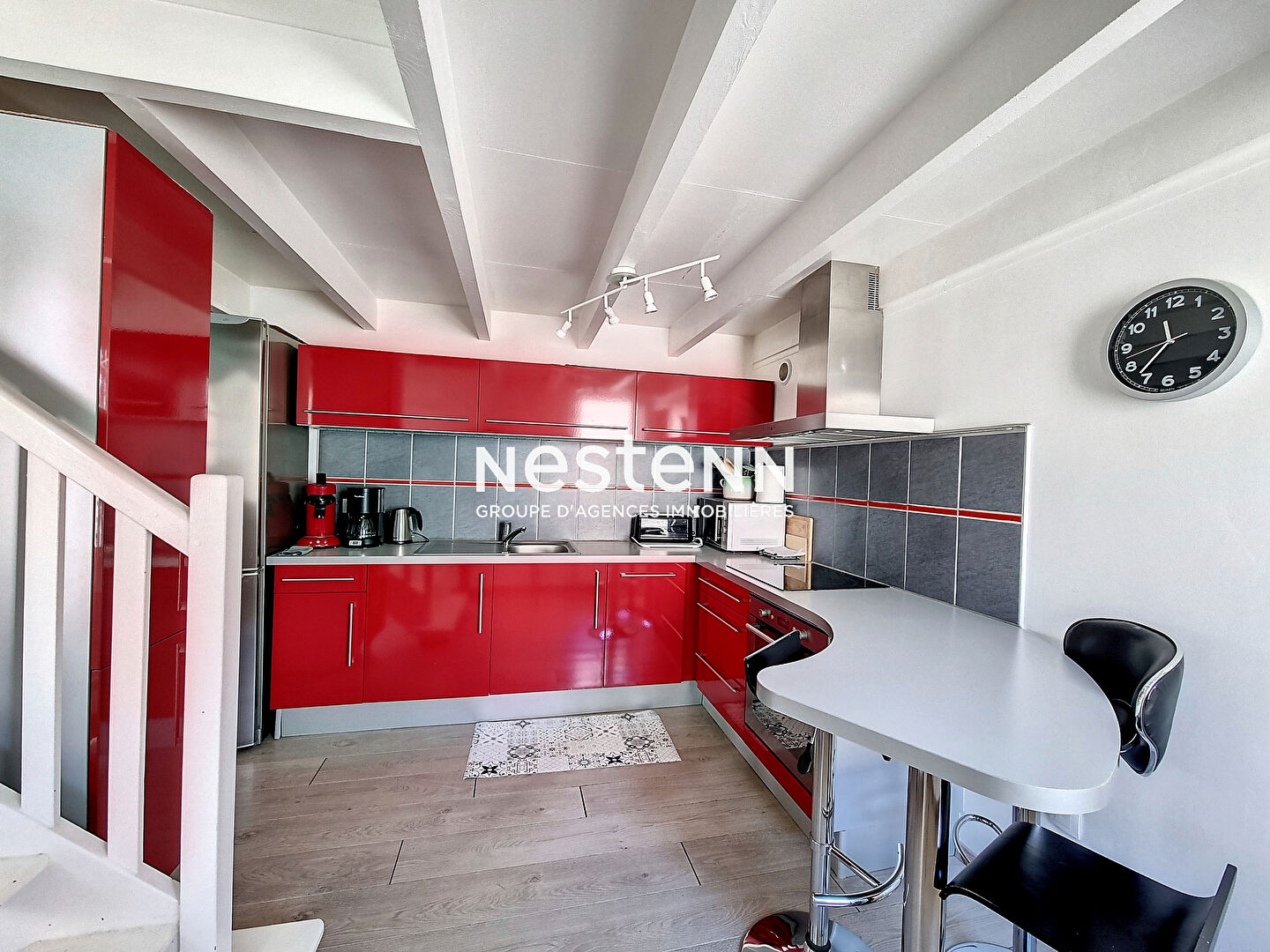 LANDERNEAU - Appartement  duplex aux prestations de qualité, 3 pièces, de 59.60 m2 en hyper centre, avec place de parking