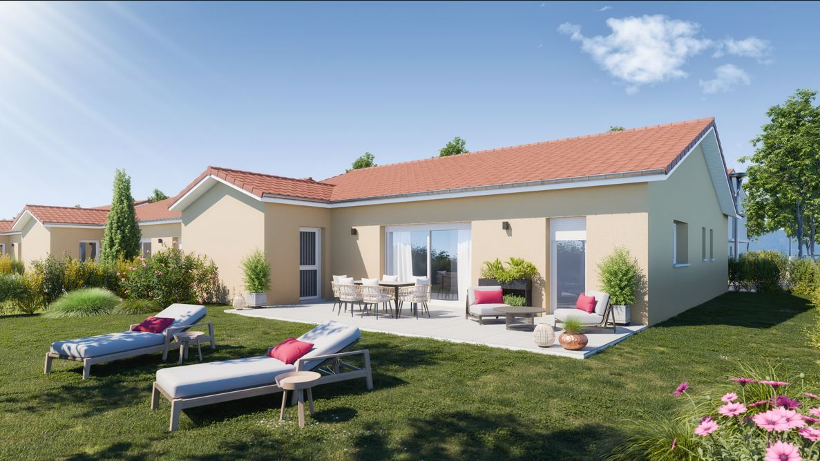 Villa T4 Villemoirieu  117.68  m² avec garage sur terrain de 516 m²