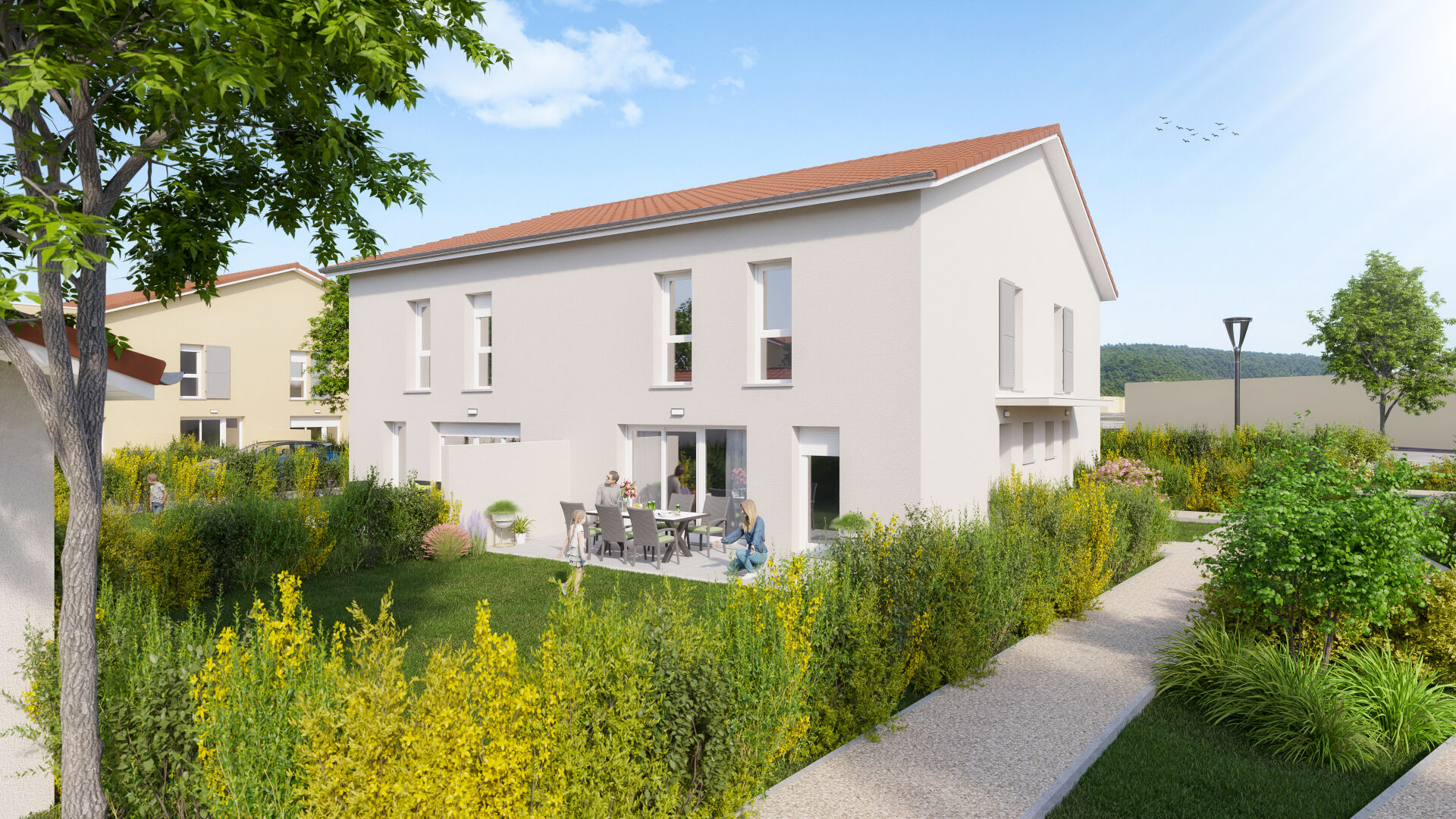 Villa T4 Villemoirieu  89.57 m² avec garage et jardin privatif de 84 m²