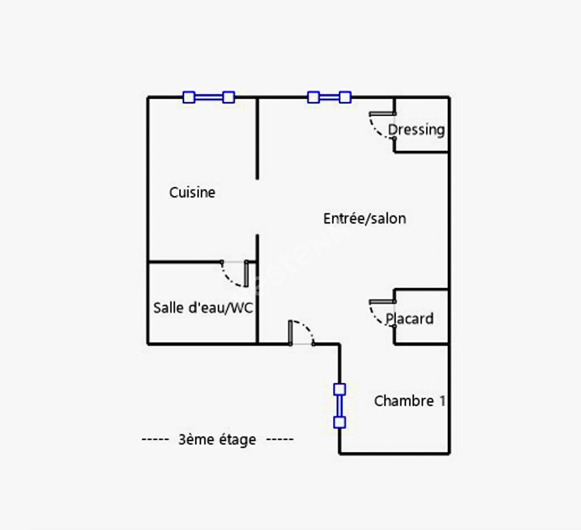 Appartement T1 de 28m² en dernier étage + débarras privatif
