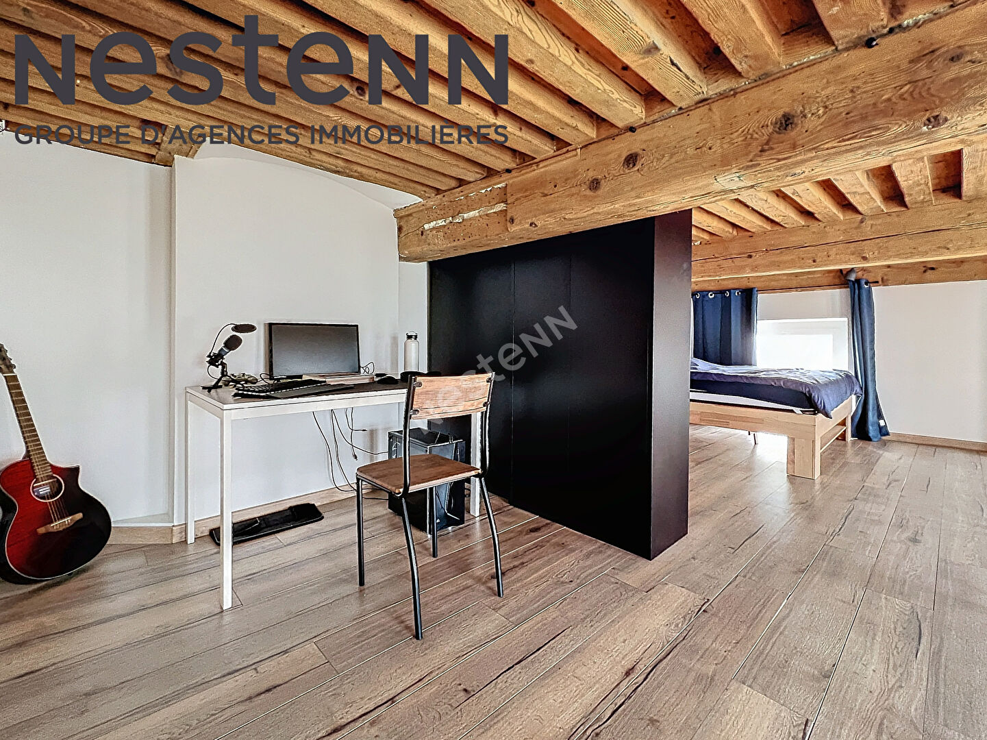 Croix Rousse - Canut style loft T3 de 57m2- Vue exceptionnelle sur Lyon  - refait à neuf