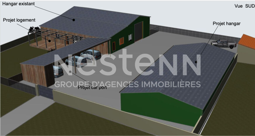SAVERDUN : IDEAL PROJET PROFESSIONNEL, A VENDRE HANGAR ET CREATION D'UN LOGEMENT DE FONCTION