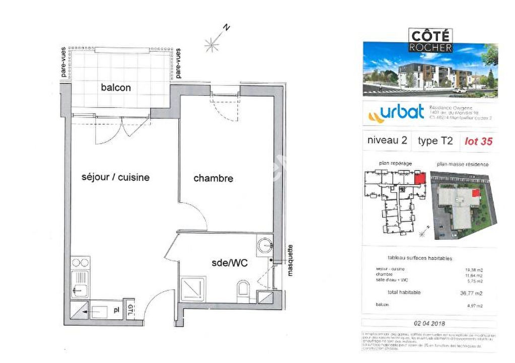 Appartement Vitrolles T2 de 36.5 m2